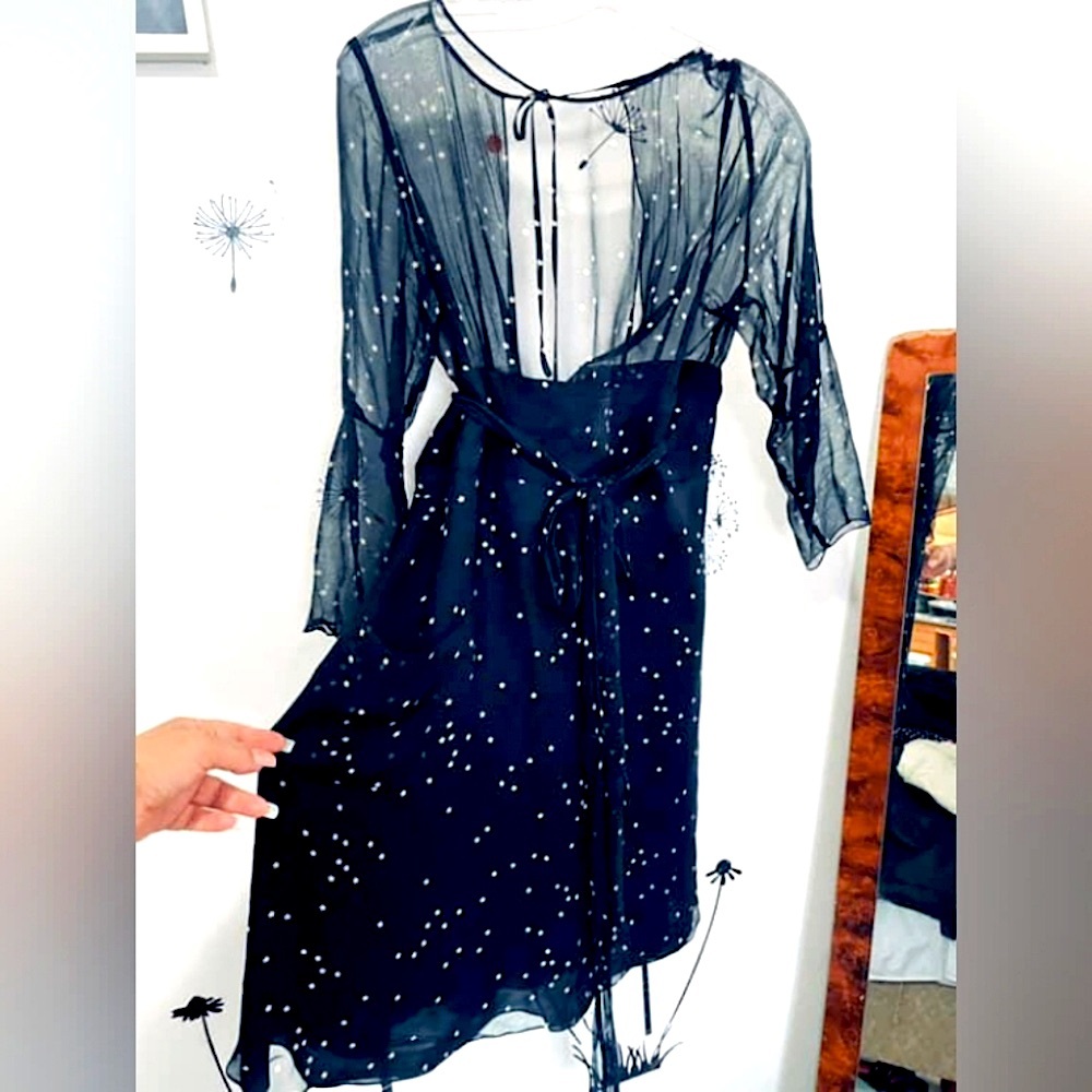 chiffon dress 👗 whit stars ⭐️